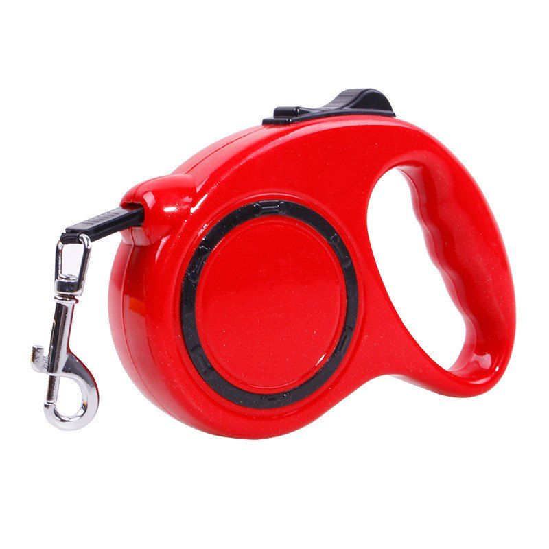 

3m Traction Belt with Automatic Telescopic Rope Portable Pet Dog Supplies, Red