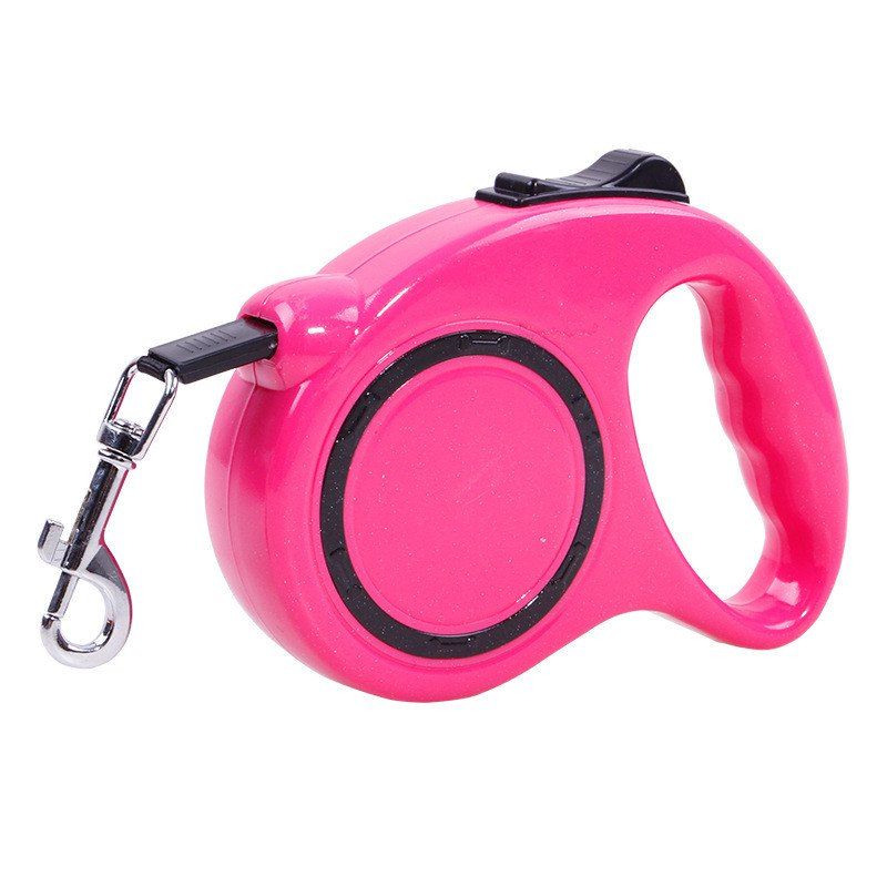 

5 m Traction Belt with Automatic Telescopic Rope Portable Pet Dog Supplies, Rose red