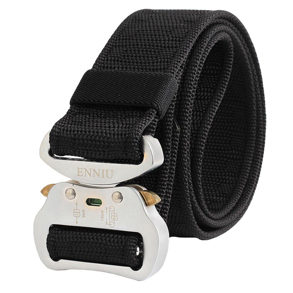 

ENNIU Multi-Function Alloy Buckle Durable Tactical Military Belt, Black