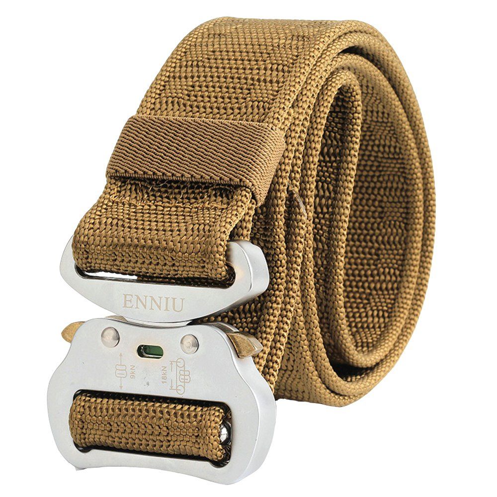 

ENNIU Multi-Function Alloy Buckle Durable Tactical Military Belt, Dark goldenrod