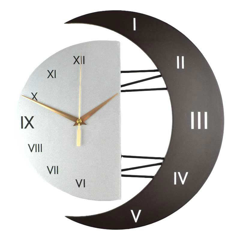 

Fashion Creative Moon Frame Mute Quartz Clock, Multi-a