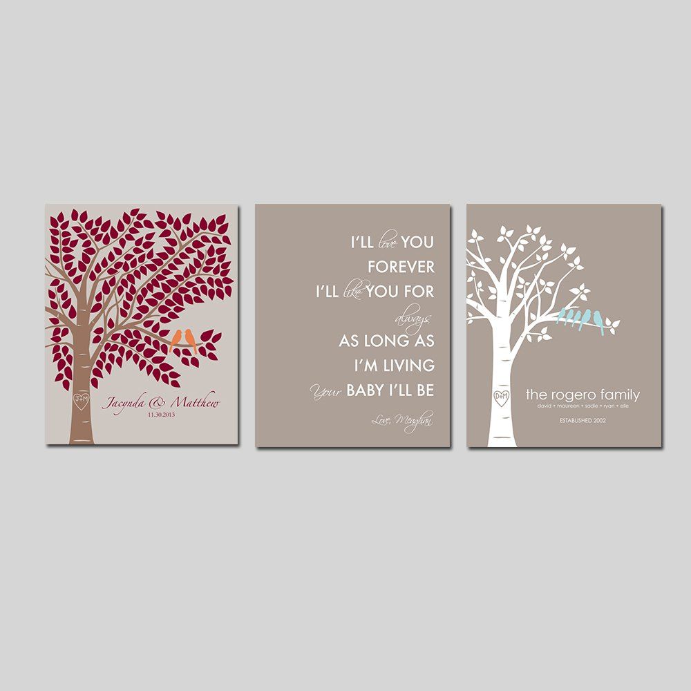 

QiaoJiaHuaYuan Modern Living Room Contracted English Letter Adornment Print 3PCS, Multi