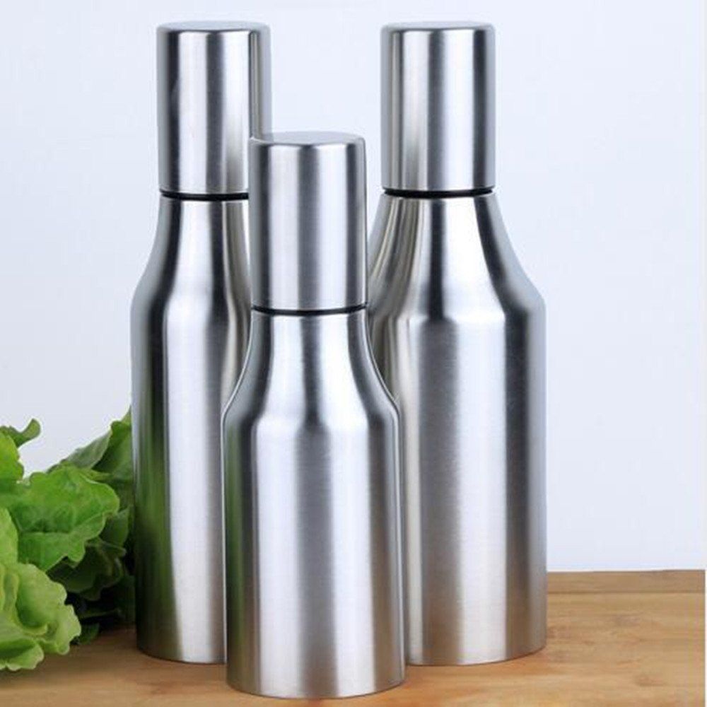 

Stainless Steel Dustproof and Leakproof Oil Bottle Pot, Silver