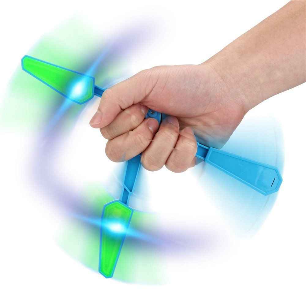 

Creative Flip Finz Stress Reliever Light Up Butterfly Flipper Focus EDC Toy, Sky blue