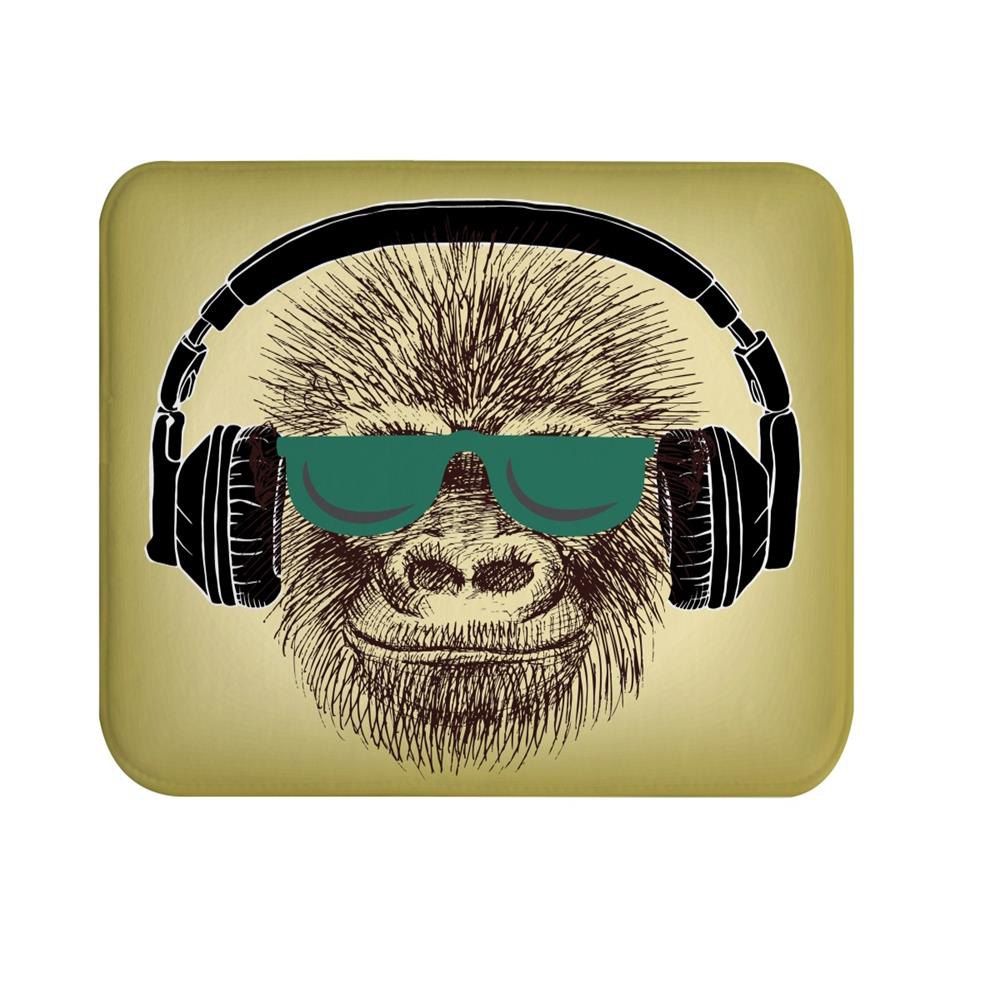 

Headset Gorilla Super Soft Non-Slip Bath Door Mat Machine Washable, Multi-a