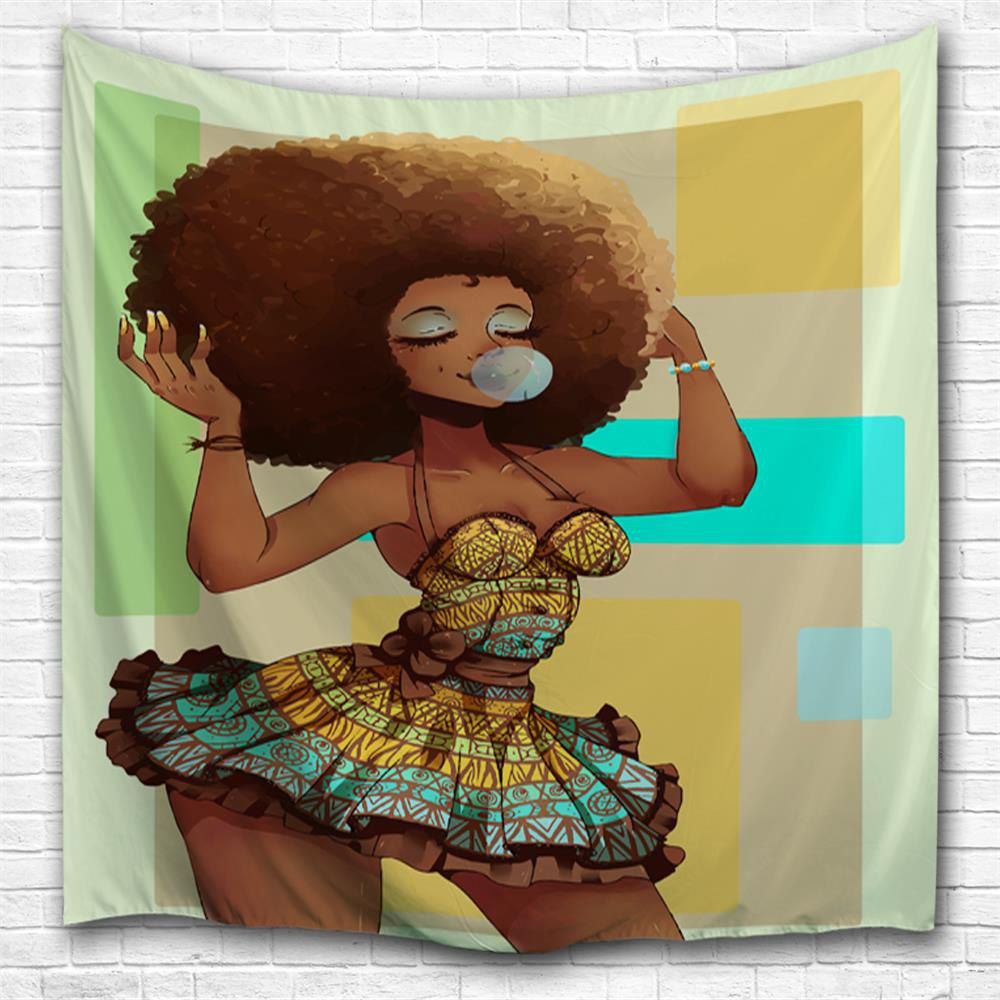 

Bubble Girl 3D Printing Home Wall Hanging Tapestry for Decoration, Multi-a