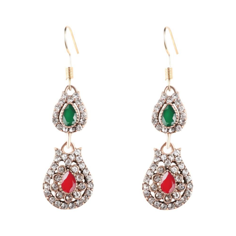 

Lily Diamond Long Crystal Earrings, Fall leaf brown