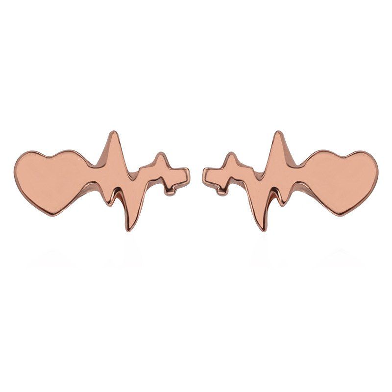 

Electrocardiogram Current Lightning Earrings, Champagne