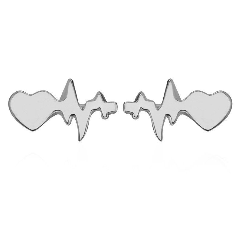 

Electrocardiogram Current Lightning Earrings, Milk white
