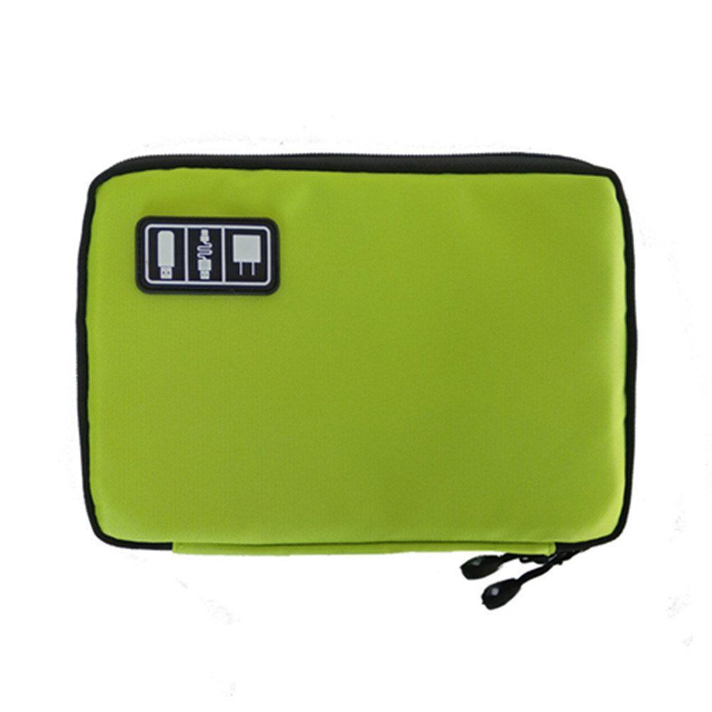 

Cable Organizer Electronics Accessories Travel Bag USB Drive Bags Healthcare, Salad green