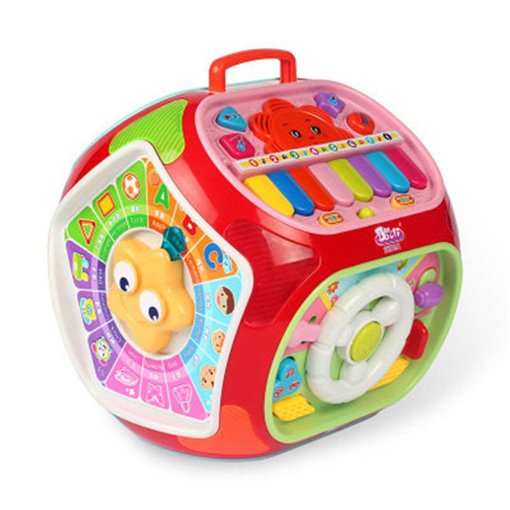 

Baby Multifunctional Happy Little World Stroy Machine Toy with Music, Red