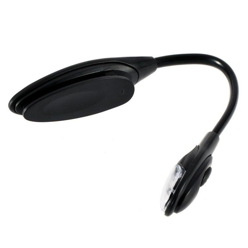 

LED Reading Lamp Mini Night Light with Clip, Black