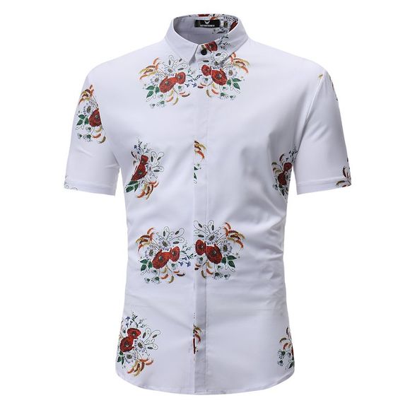 Chemise à manches courtes à manches courtes pour hommes - multicolor S XL