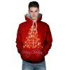Sweat à capuche mode d'hiver nouveau point de lumière impression 3D hommes - Rouge 3XL
