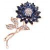 PULATU Broche à diamant en pierre précieuse pour femme - Bleu Saphir 