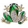 PULATU émail diamant grenouille broche C1L1-4 - Vert Jungle 
