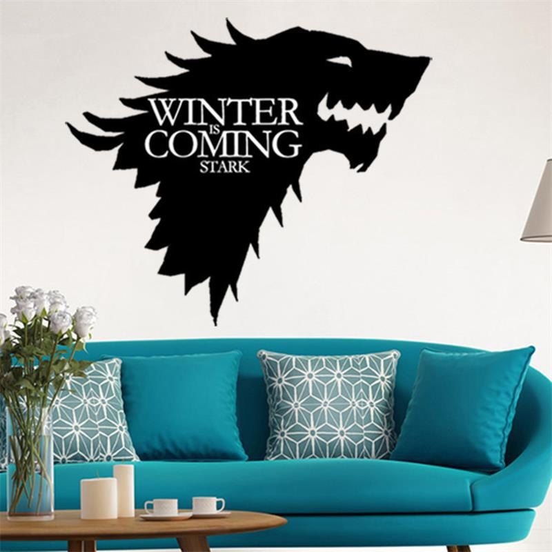 

Wolf Game of Thrones Wall Stickers Decorative Head Window Car Vinyl Decals, Black