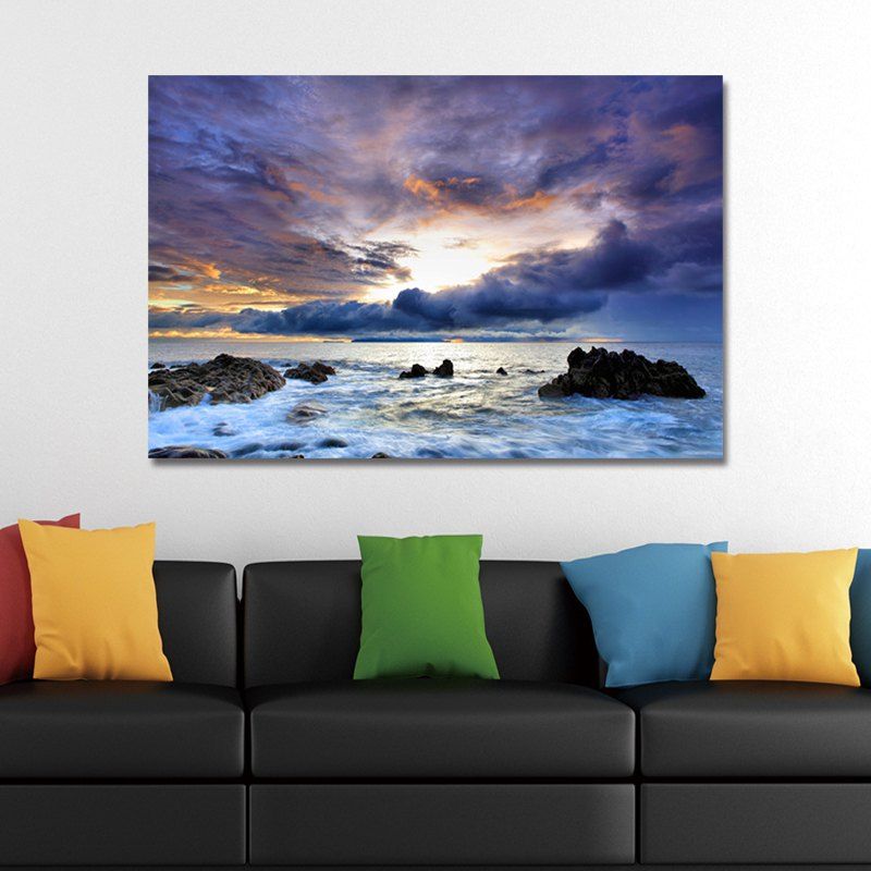 

1-22 Photography Sunrise Scenery At Sea Print Art, Multi