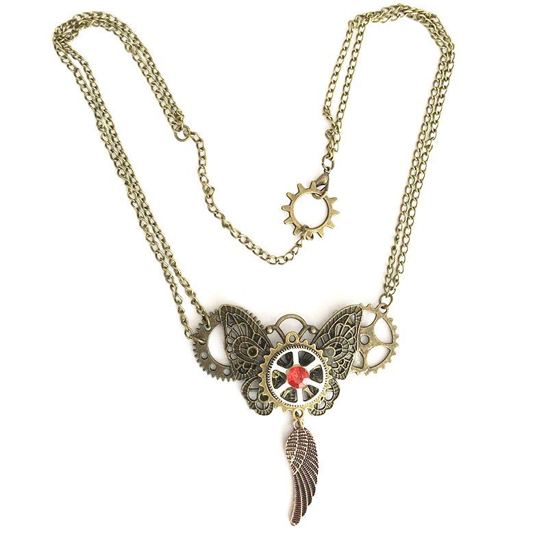 

European and American Fashion Models Steampunk Gear Necklaces, Multi