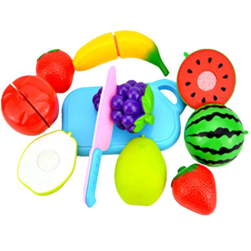 

Plastic Kitchen Fruit Cutting Toys for Kids, Multi