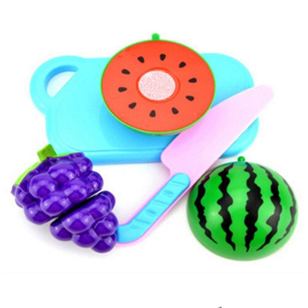 

Plastic Kitchen Fruit Cutting Toys Cook Cosplay Educational Safe, Multi