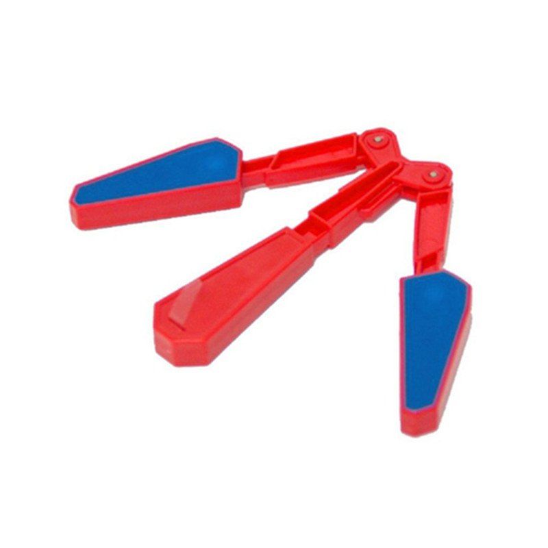 

Finger Tip Flipping Butterfly Knife with Light Acrobatic Stress Relieve Toy, Fire engine red