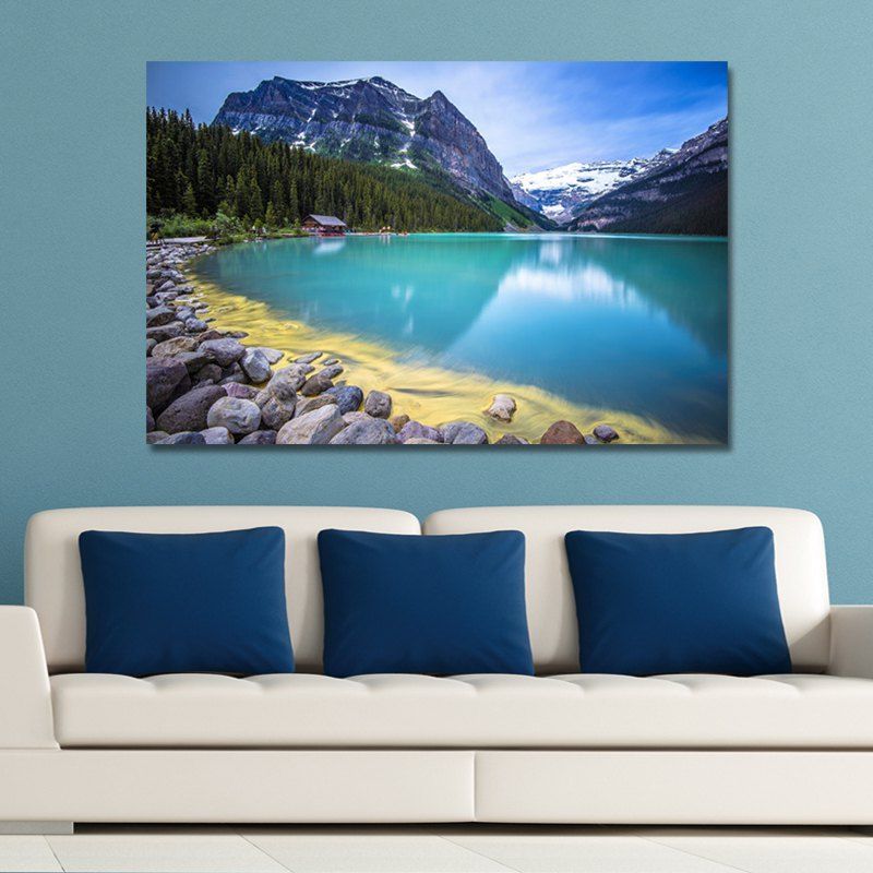 

WP6WFJ4T Photography Blue Sea Blue Sky Print Art, Multi