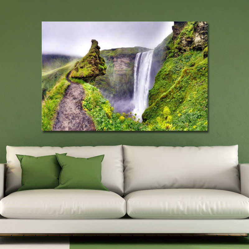 

WP65DNLN Photography Mountain Waterfall Scenery Print Art, Multi