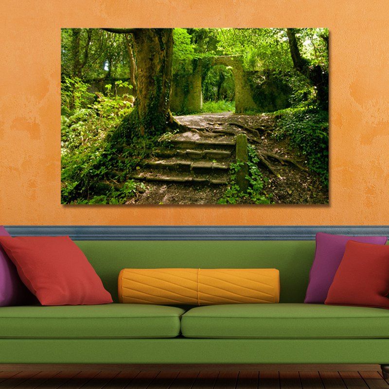 

WPBFWJS2 Photography Mountain Path Scenery Print Art, Multi