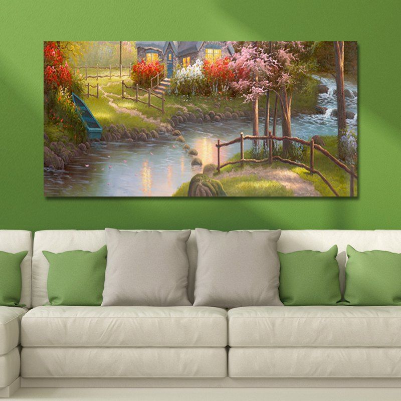 

300-130-2 A Small River Near Home Print Art, Multi