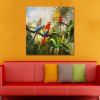 DW2401 (4) Perroquets sur les branches Impression Art - multicolor 50 X 50CM