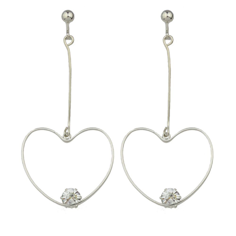 

Gold Silver Double Heart Earrings