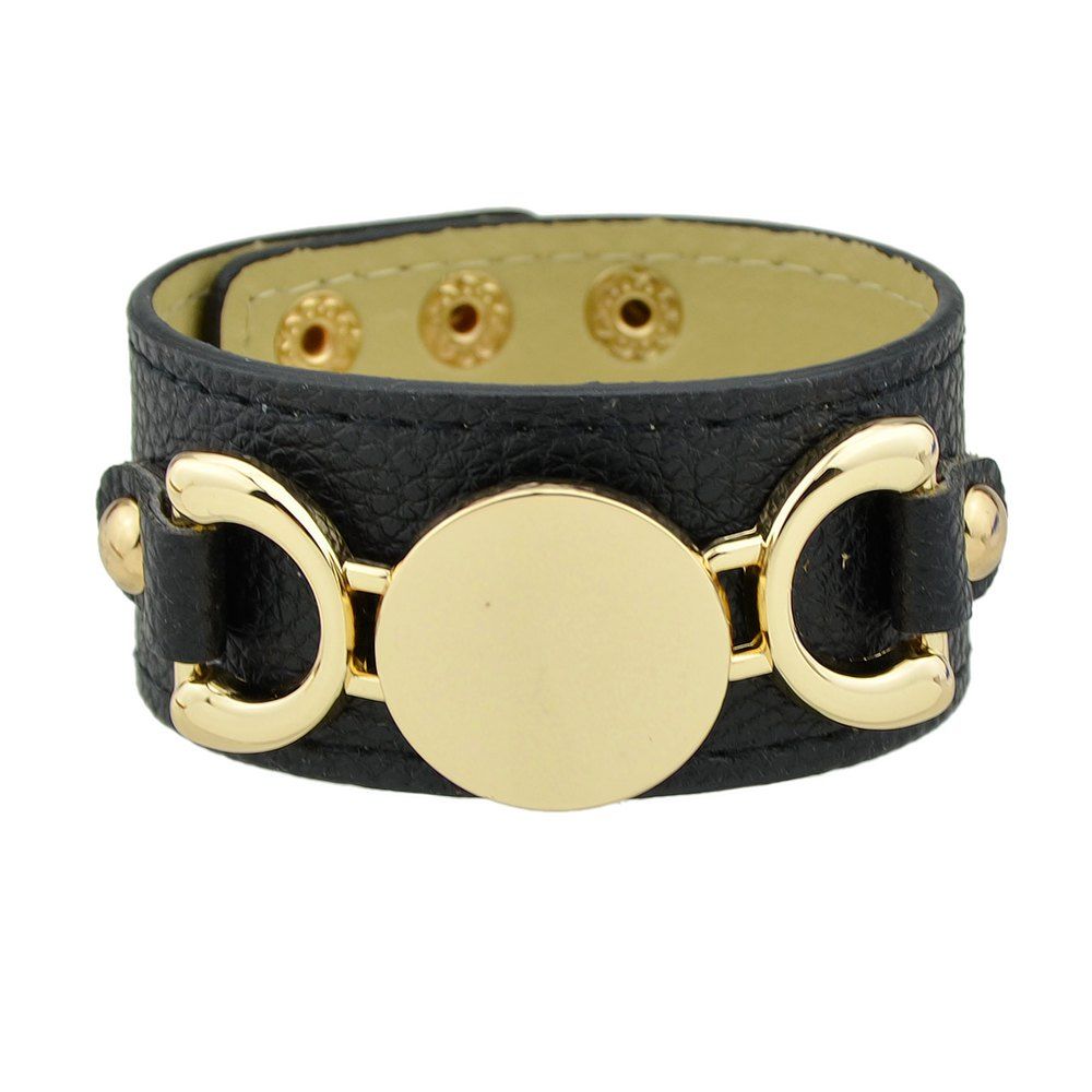 

Colorful Pu Leather Wrap Bracelets, Black