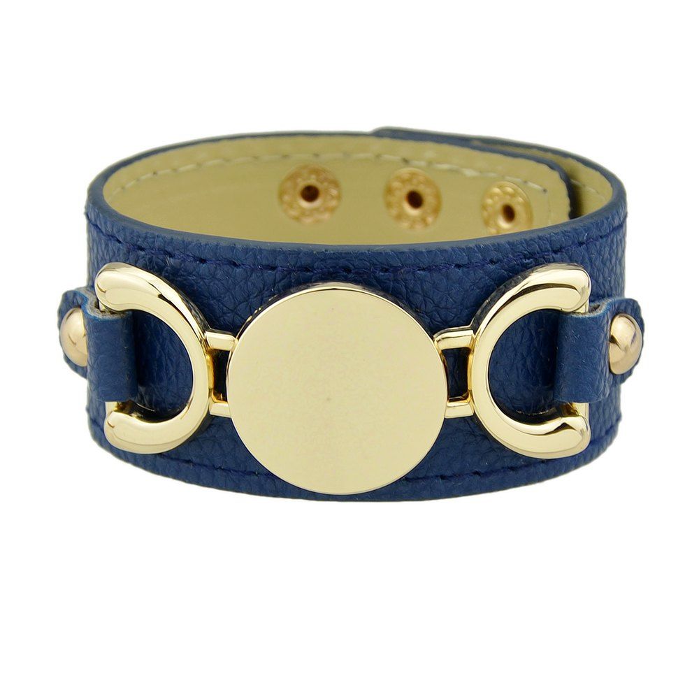 

Colorful Pu Leather Wrap Bracelets, Royal blue