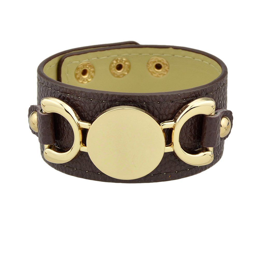 

Colorful Pu Leather Wrap Bracelets, Coffee