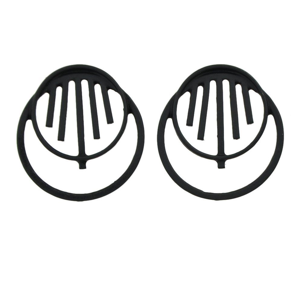 

Simple Geometric Metal Earrings, Black
