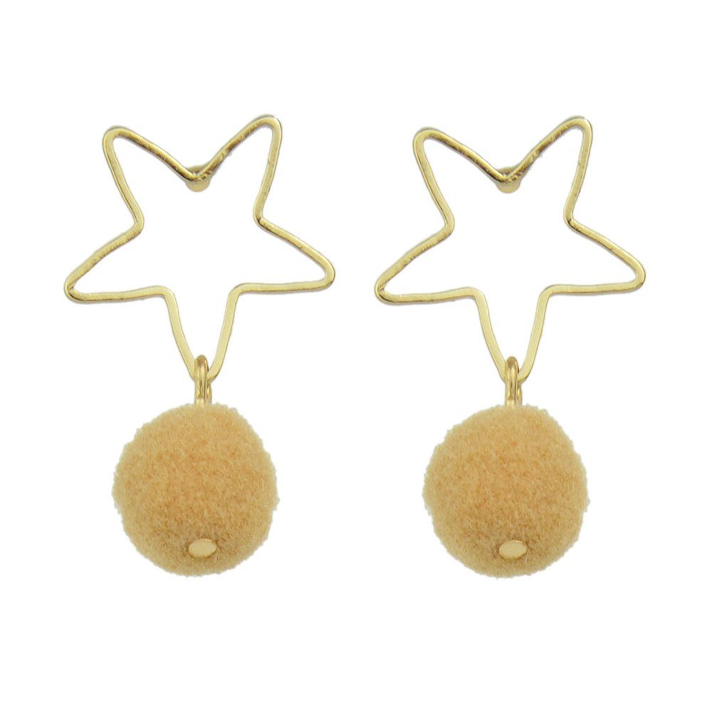 

Simple Star Candy Plush Earrings, Rubber ducky yellow