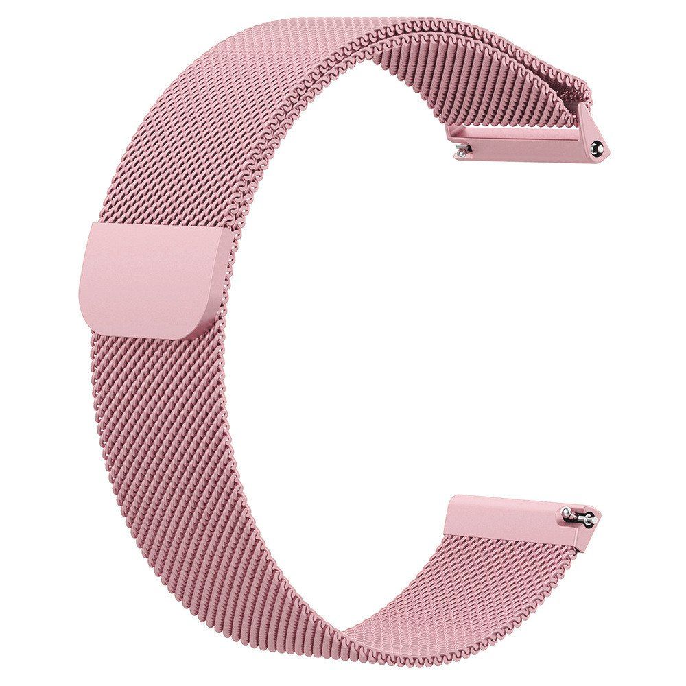 

Small Size Milanese Loop Steel Metal Replacement Bracelet Strap For Fitbit Versa, Pink rose