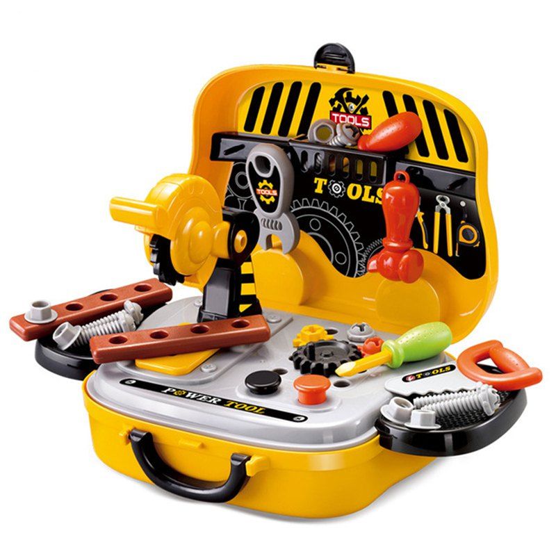 

Maintenance Tools Suitcase Toys for Children, Bright yellow