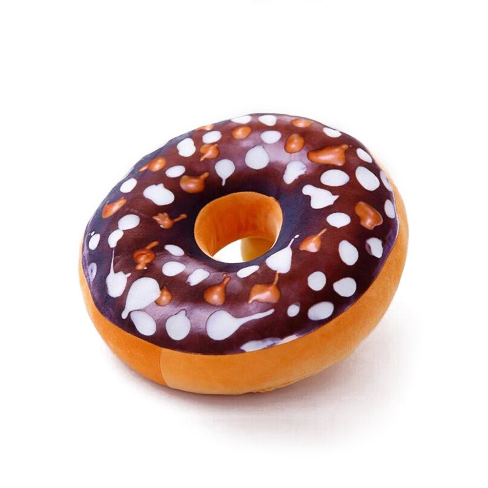 

Super Soft Creative Donut Shape Chocolate Pillow Cushion, Chestnut