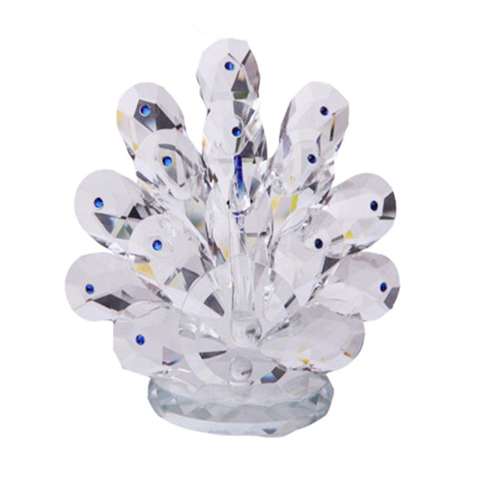 

Home Exquisite Crystal Peacock Decorative Crafts, Blue dress