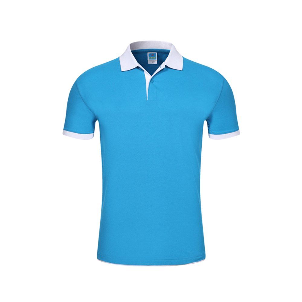 

2018 Summer Men's Short Sleeve Pure Body Repair POLO Shirt, Blue