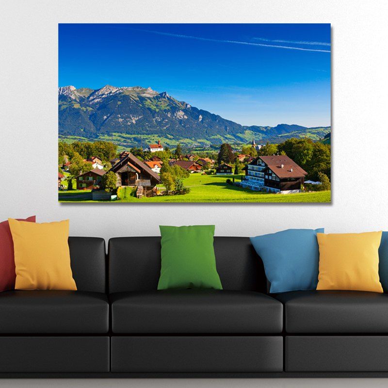 

WPXT83WR Photography A Village on the Prairie Print Art, Multi