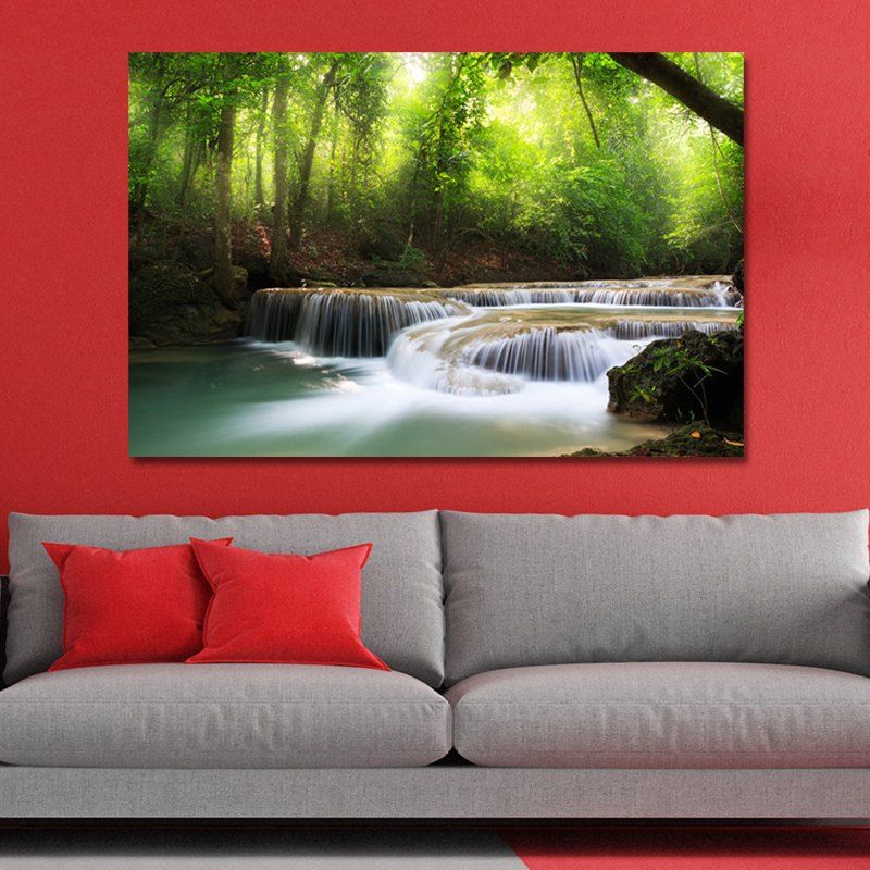 

WPZB8A4Q Photography A Small River in the Forest Print Art, Multi