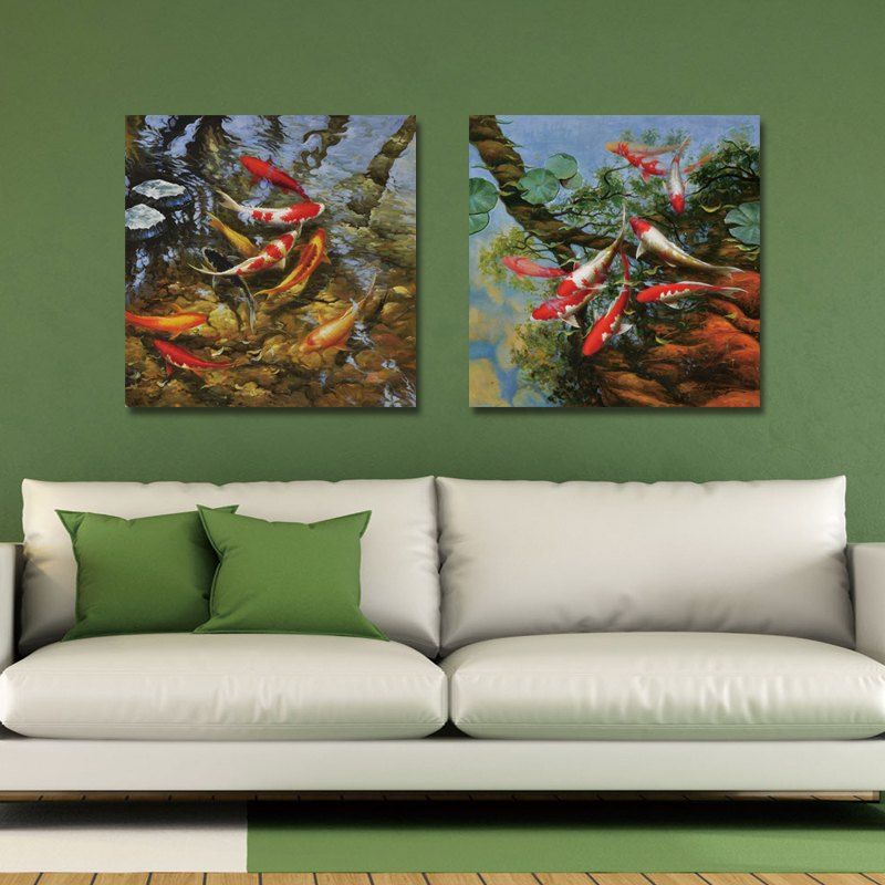 

DW2401 - 15-16 2PCS Photography Small Fish in Water Print Art, Multi