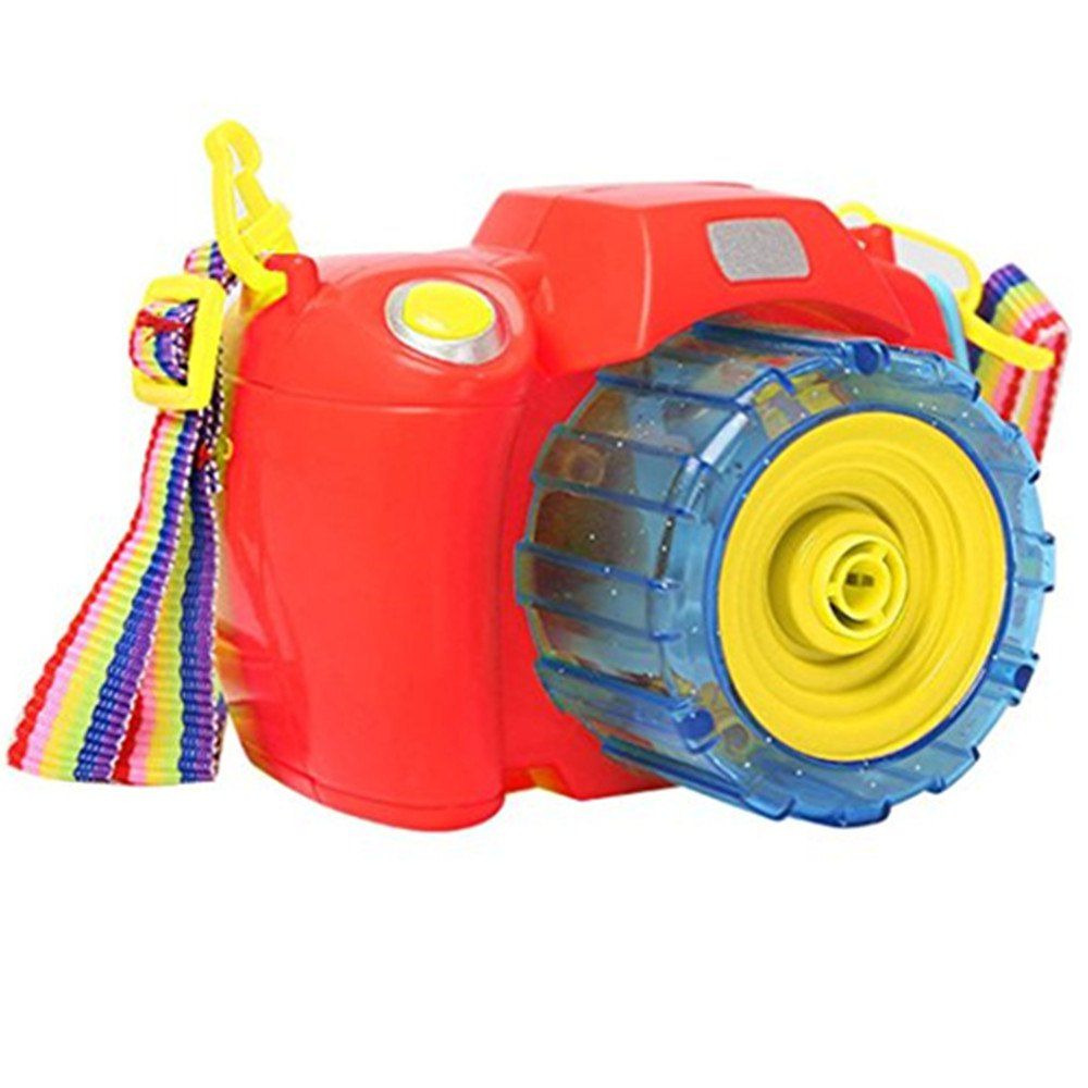 

Bubble Camera Gun Developmental Shooter and Blower Machine Toy with Music, Red