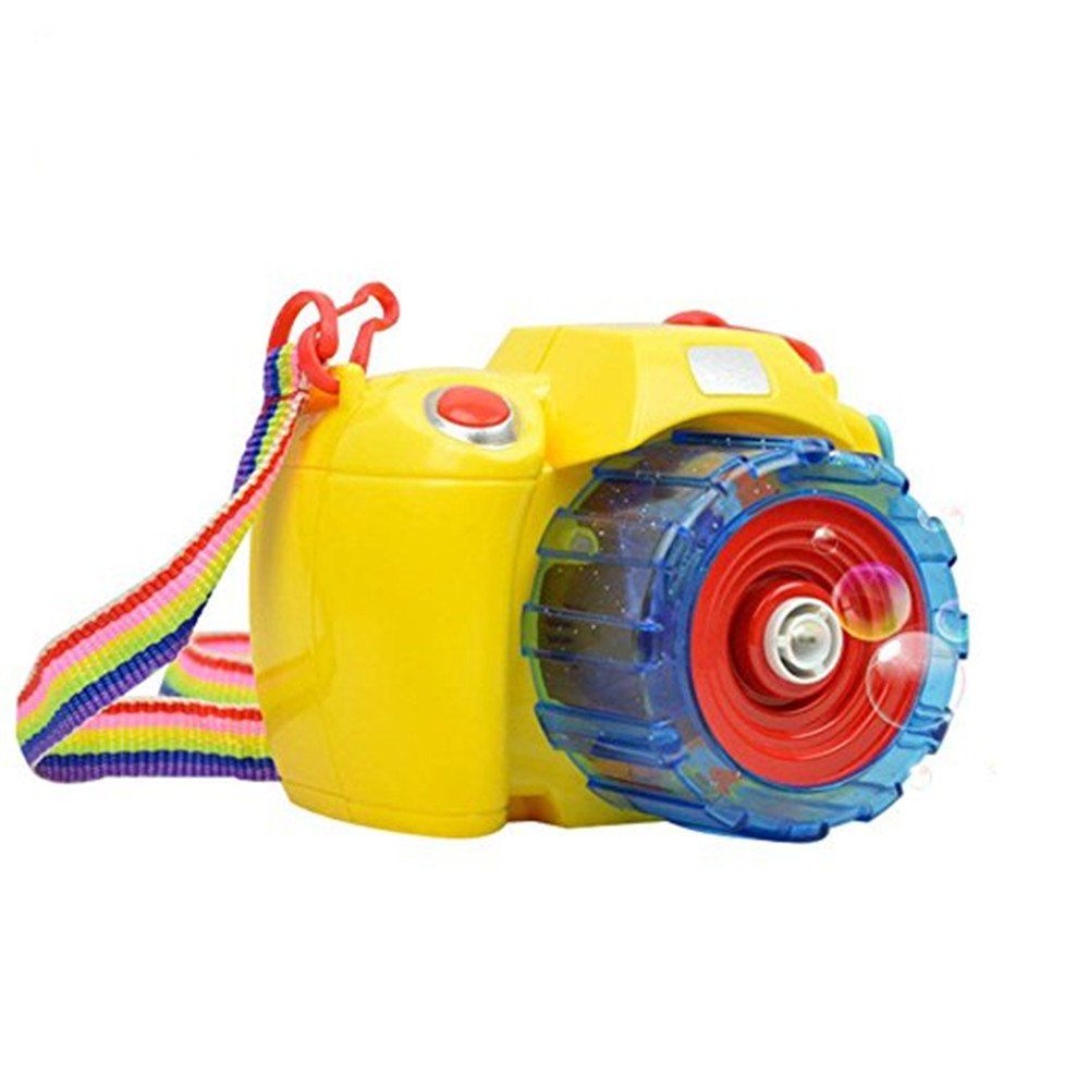 

Bubble Camera Gun Developmental Shooter and Blower Machine Toy with Music, Yellow