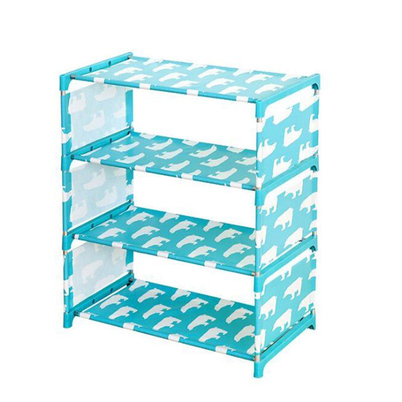 

Dustproof Cloth Assembling Shoe Storage Rack, Light sky blue