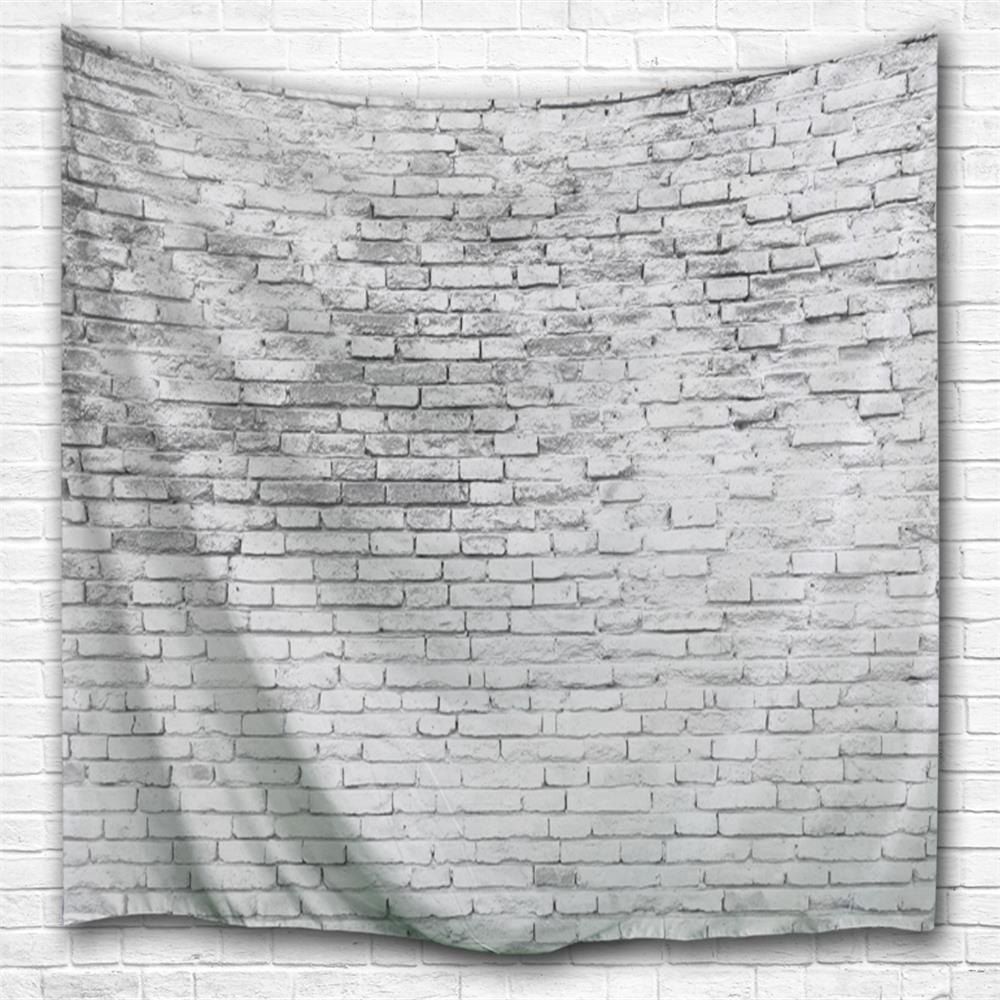 

White Brick 3D Printing Home Wall Hanging Tapestry for Decoration, Multi-a