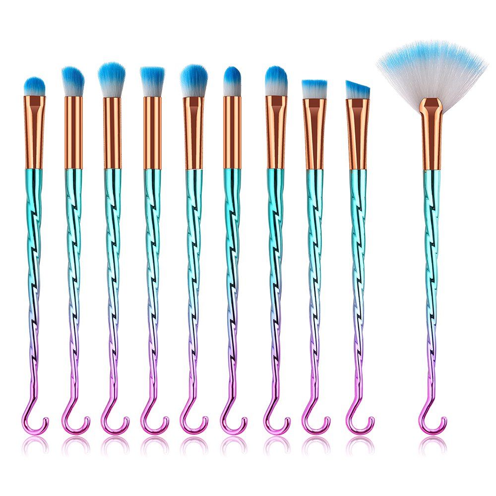 

10PCS Thread Hook Gradient Make Up Brush, Pink